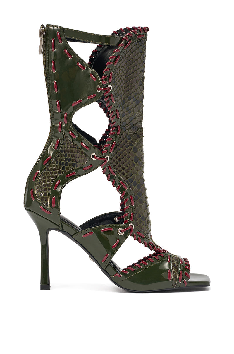 AZALEA WANG INDRANI OLIVE GLADIATOR SANDAL