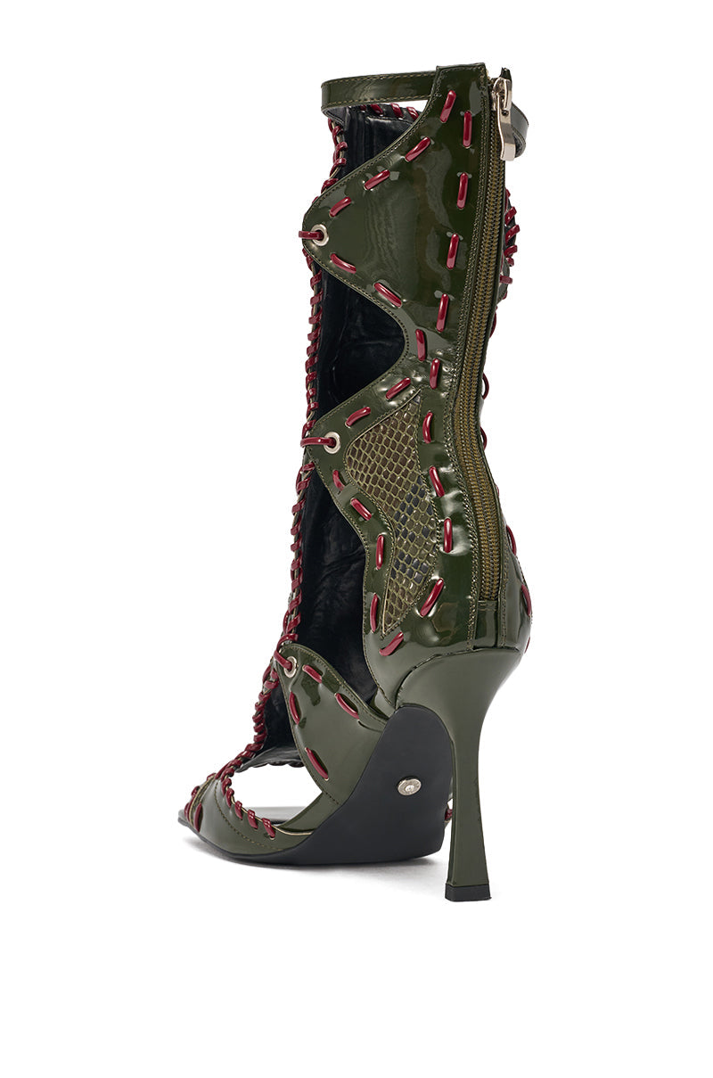 AZALEA WANG INDRANI OLIVE GLADIATOR SANDAL