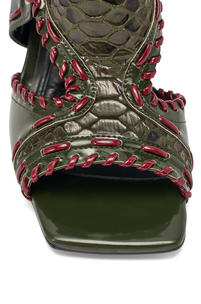 AZALEA WANG INDRANI OLIVE GLADIATOR SANDAL
