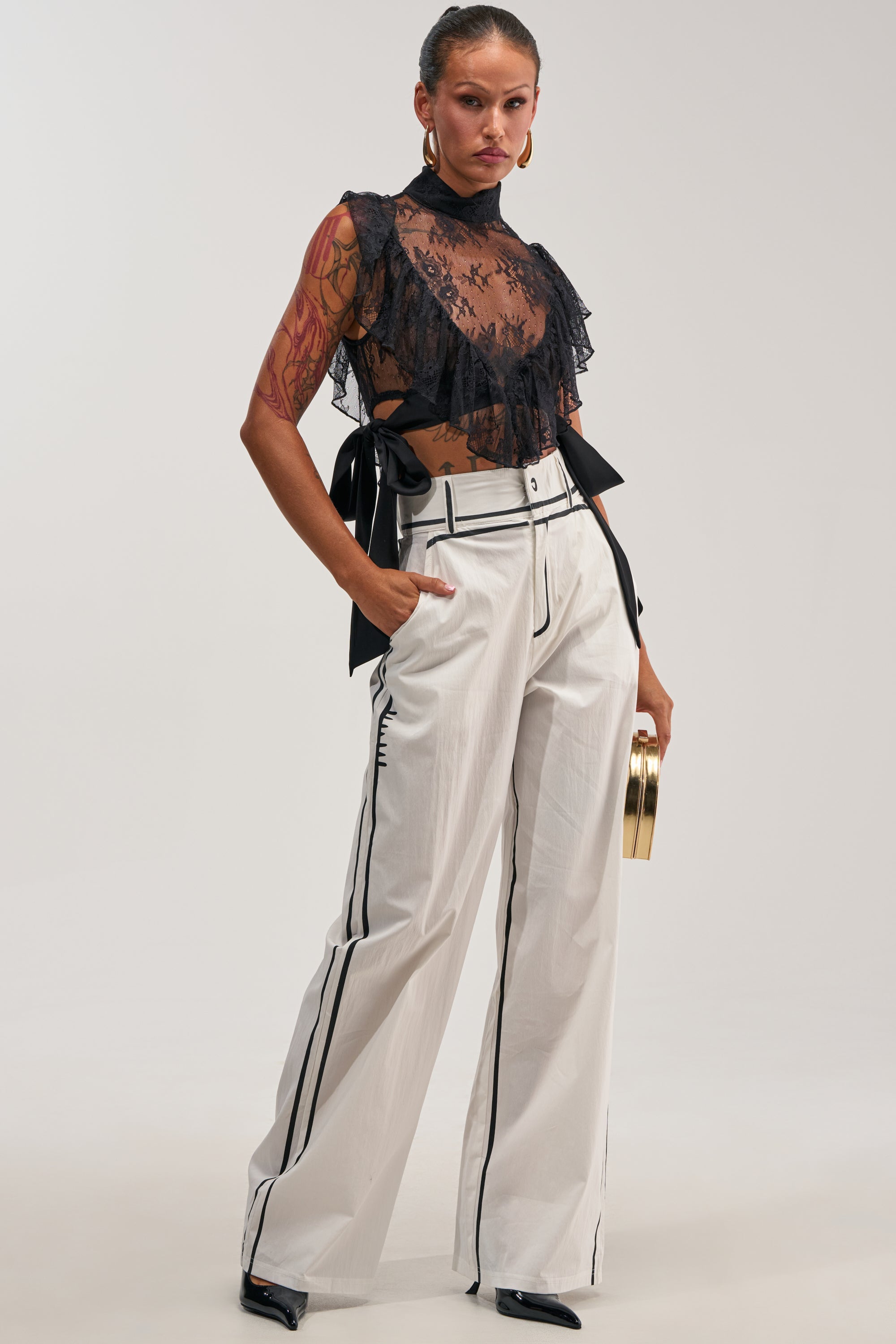 BLANK SPACE HIGH WAIST PALAZZO PANT