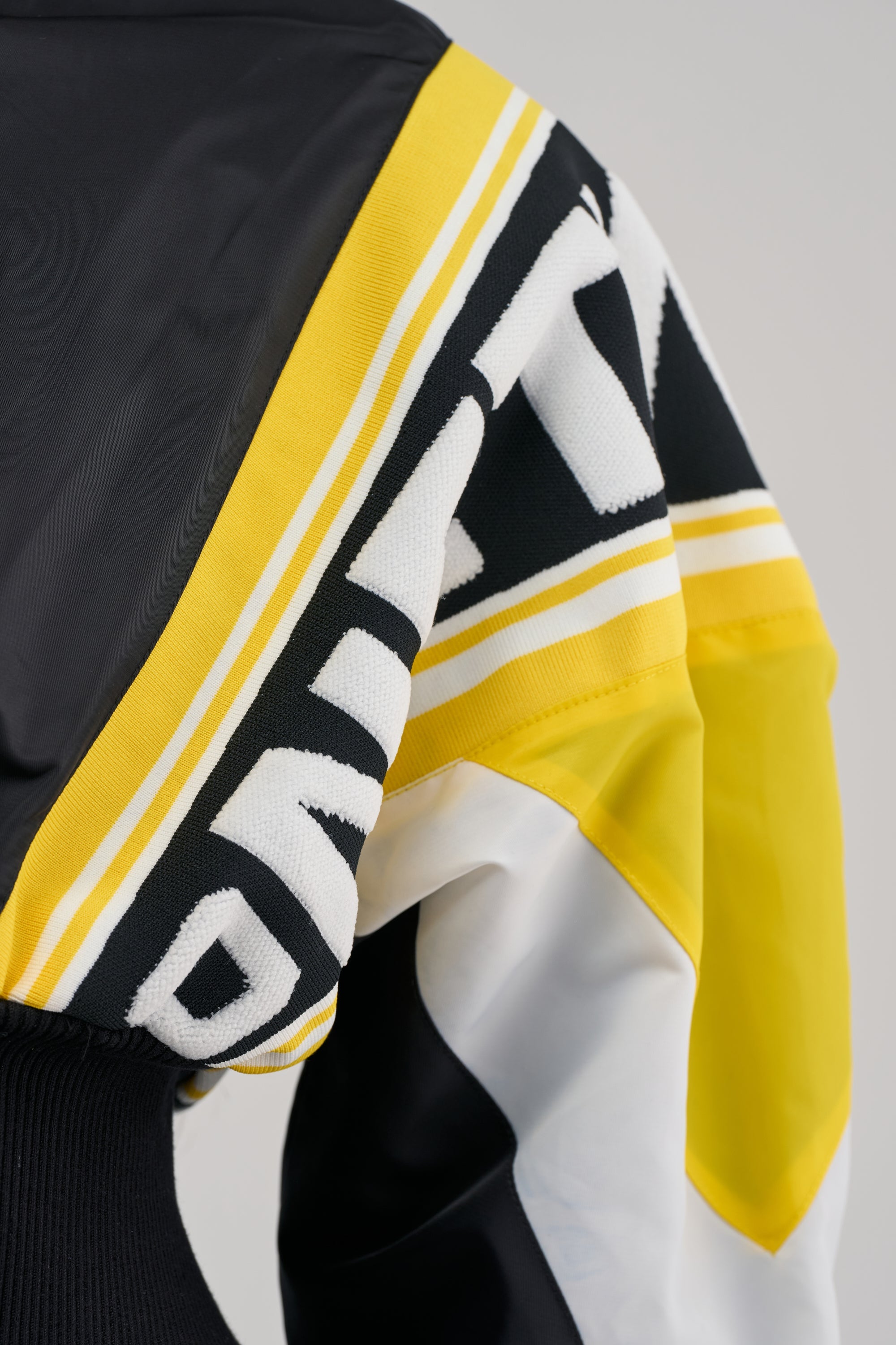 PHOENIX MIXED MEDIA BOMBER IN YELLOW