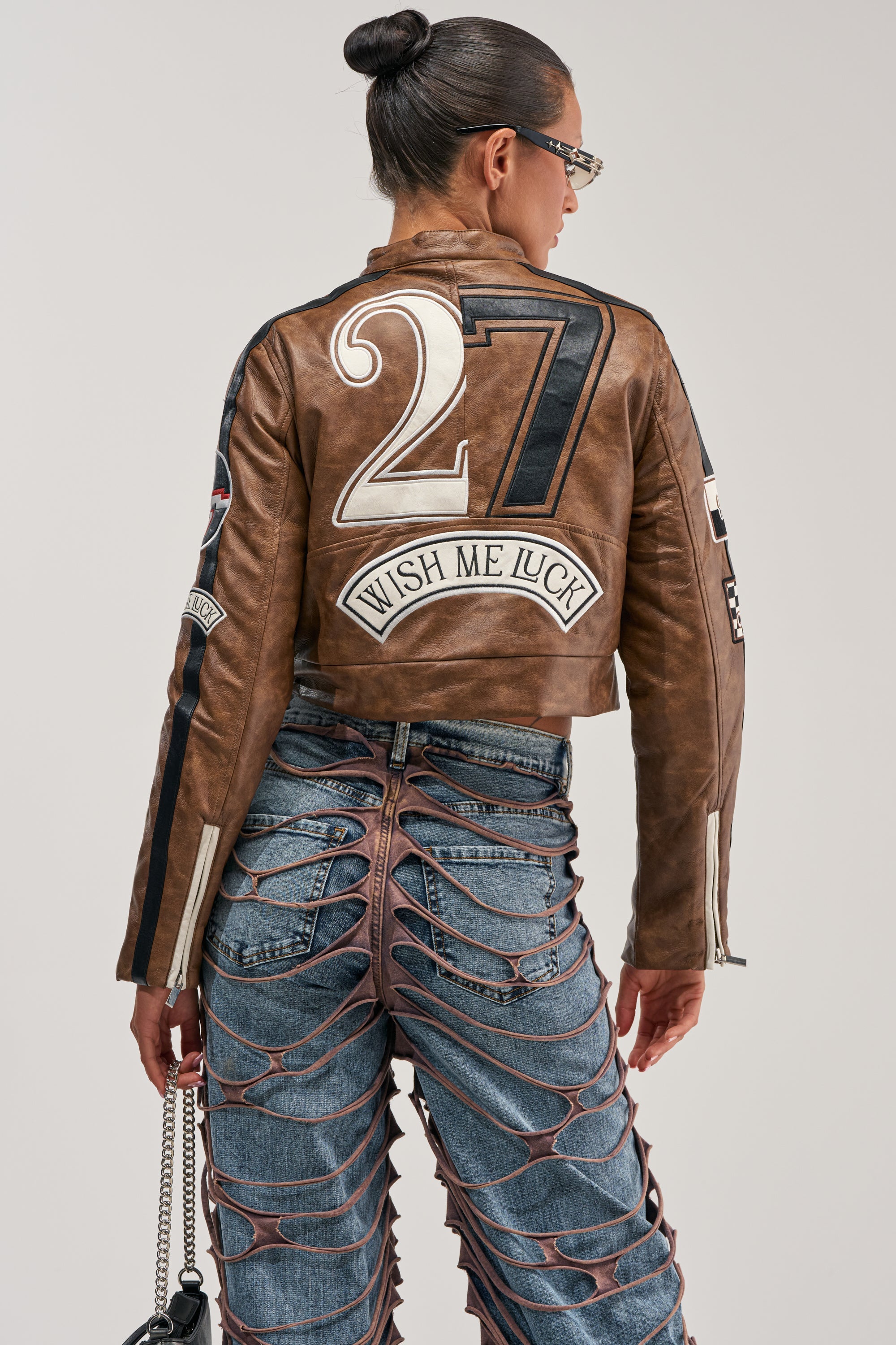 WISH ME LUCK EMBROIDERED MOTO