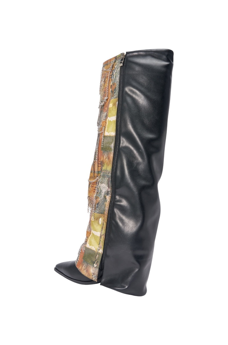 AKIRA GOLD IVELLISE MULTI BLOCK BOOT
