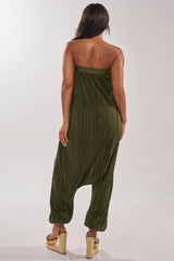 FROM THE CITY DROP CROTCH JUMPSUIT IN OLIVE