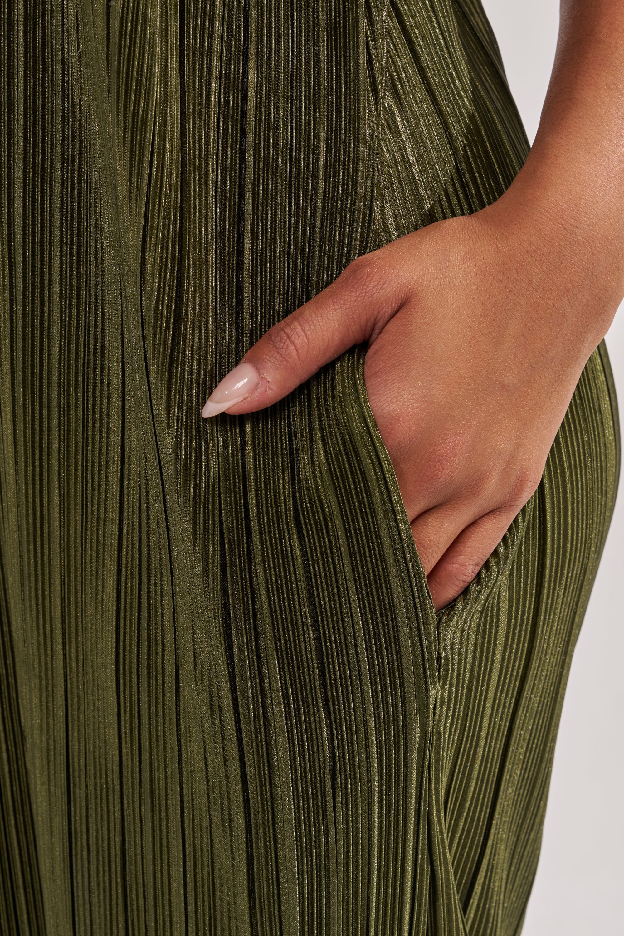 FROM THE CITY DROP CROTCH JUMPSUIT IN OLIVE