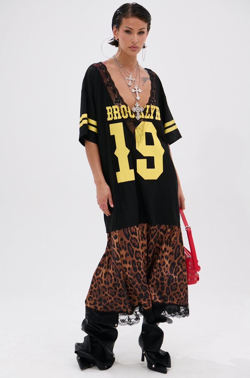 CITY GIRL LAYERED JERSEY MAXI DRESS