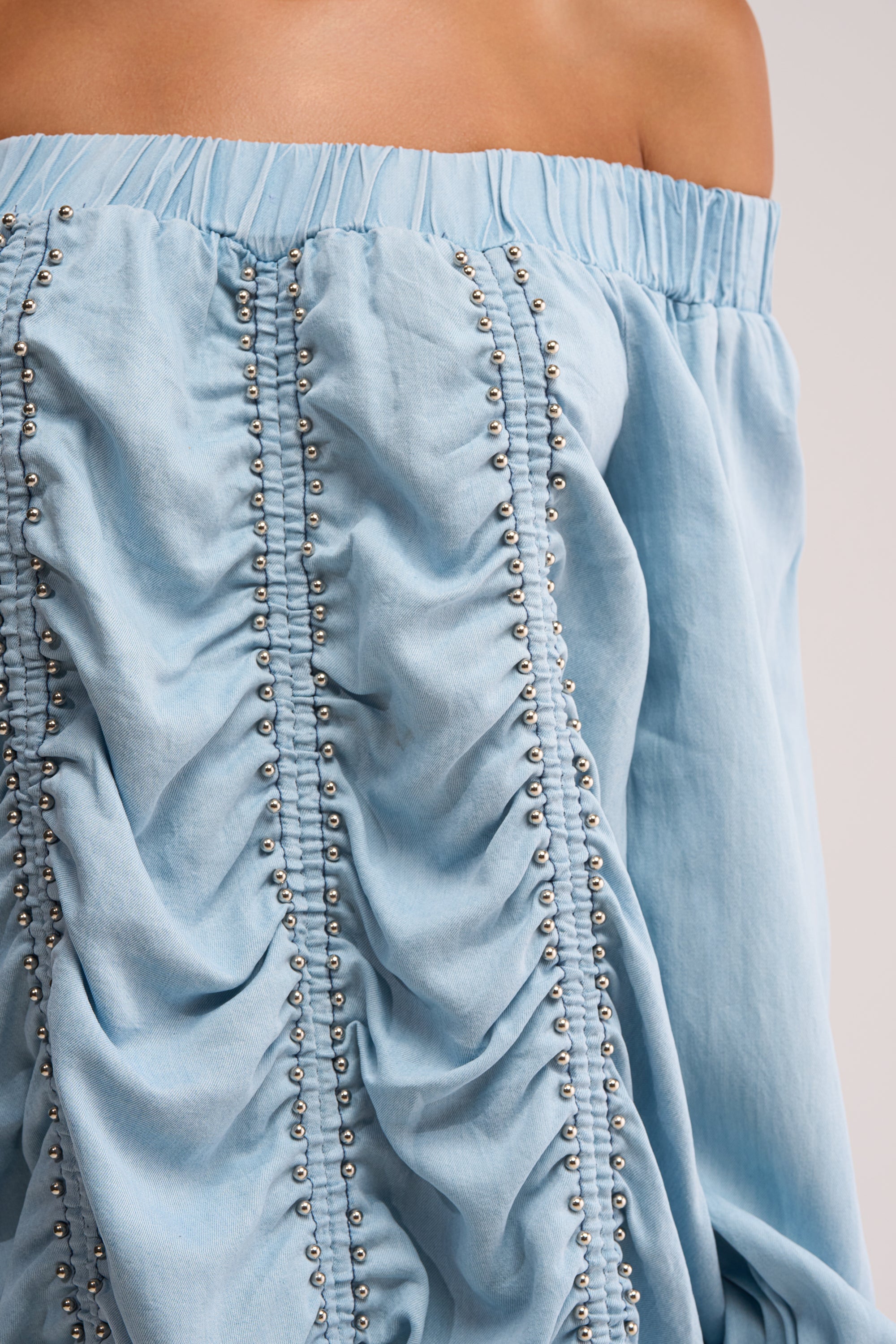 FREE AS CAN BE MINI DRESS IN LIGHT DENIM