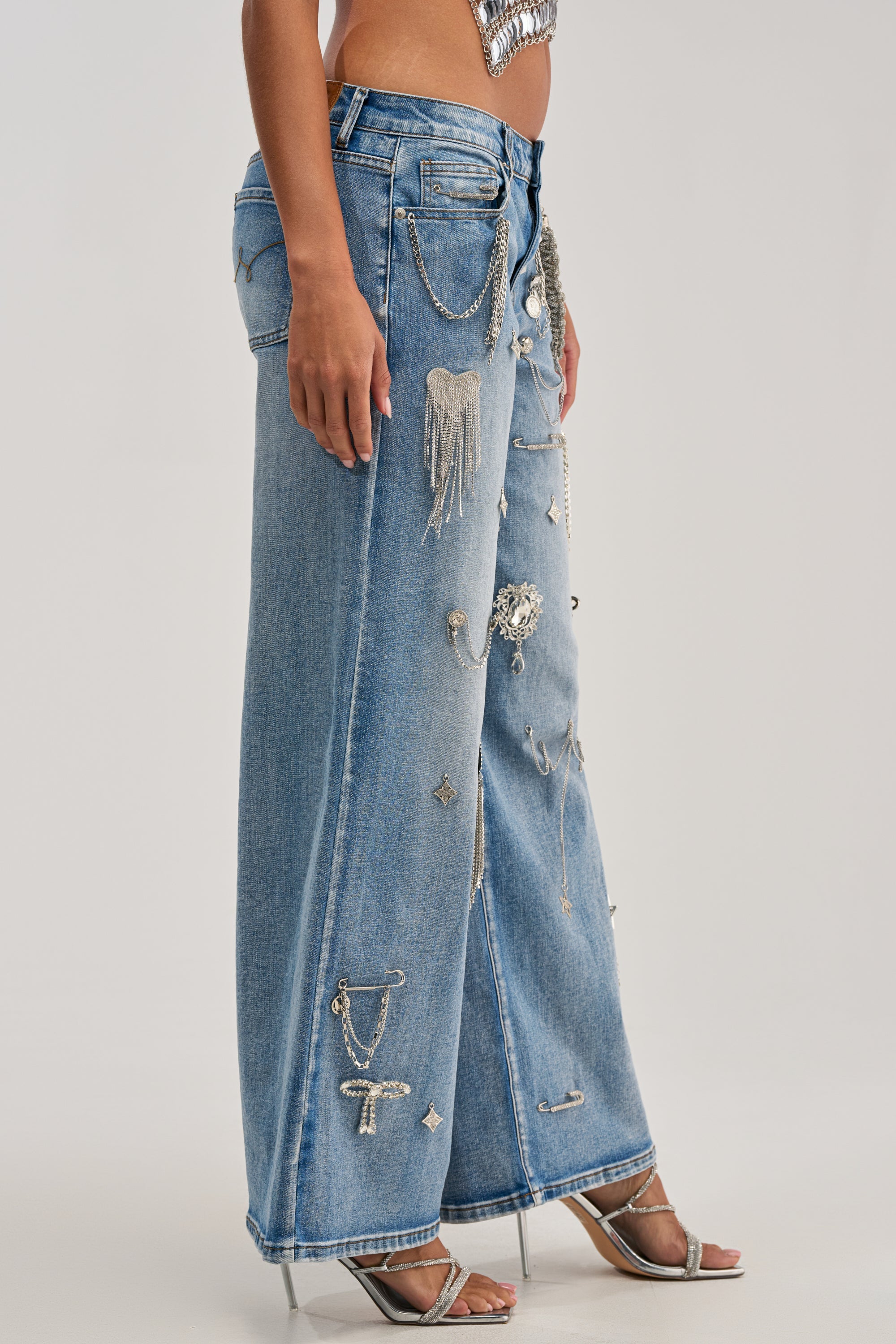 THE BEST ONE YET RELAXED FIT BLING DENIM JEANS