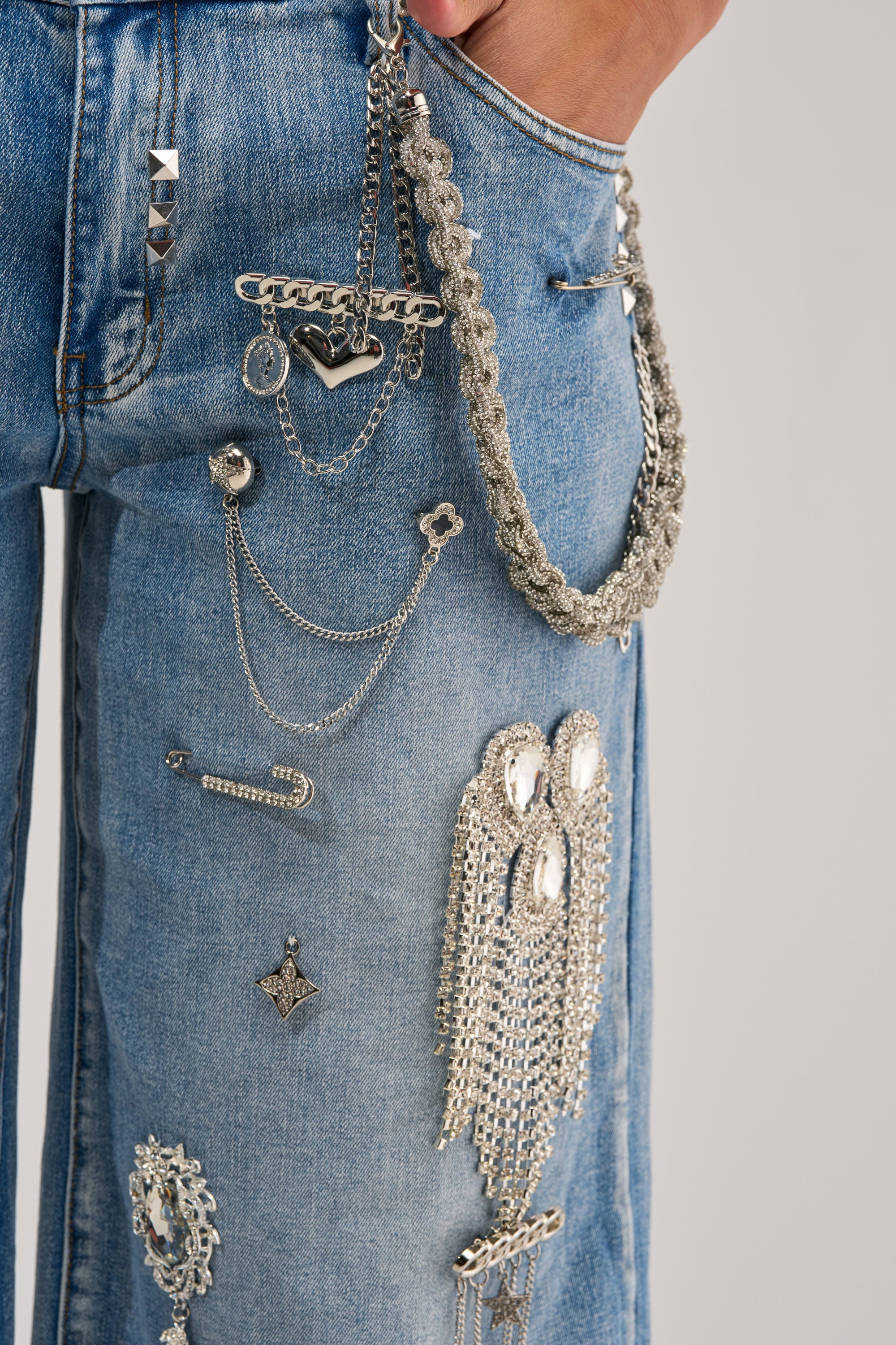 THE BEST ONE YET RELAXED FIT BLING DENIM JEANS