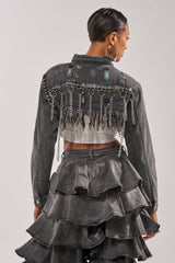 CAN'T COMPUTE ULTRA CROPPED DENIM JACKET