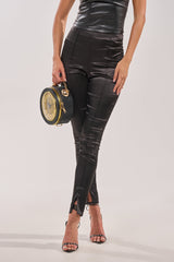 HIT THE LIGHTS SATIN SLIT LEGGING