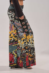 SOMETHING DIFFERENT PRINTED BLACK WASH JEANS