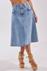 BRITNEY MIDI DENIM SKIRT