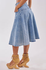 BRITNEY MIDI DENIM SKIRT