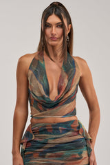 DROP IT LOW COWL NECK BLOUSE