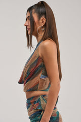 DROP IT LOW COWL NECK BLOUSE