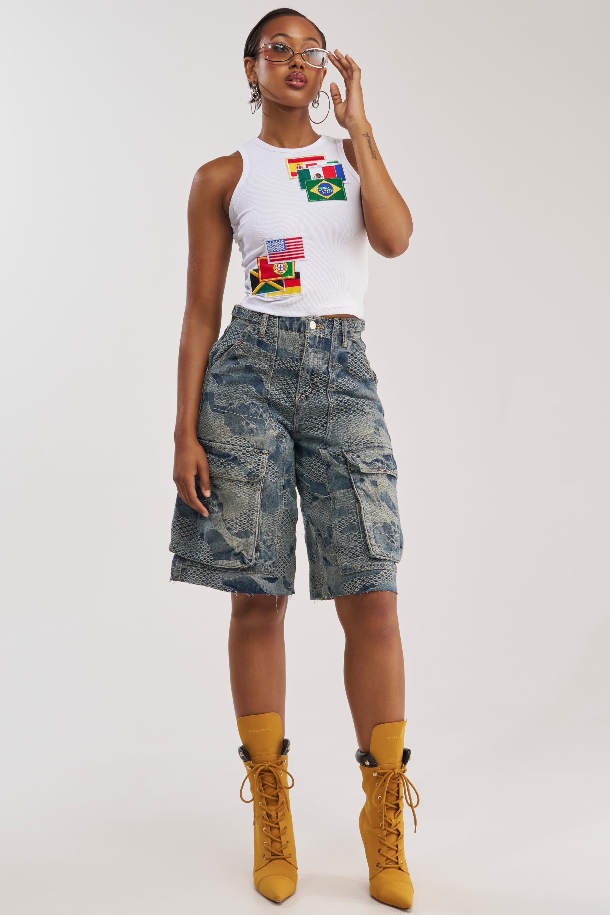 I THINK YOU WANNA KNOW DENIM CARGO BERMUDA