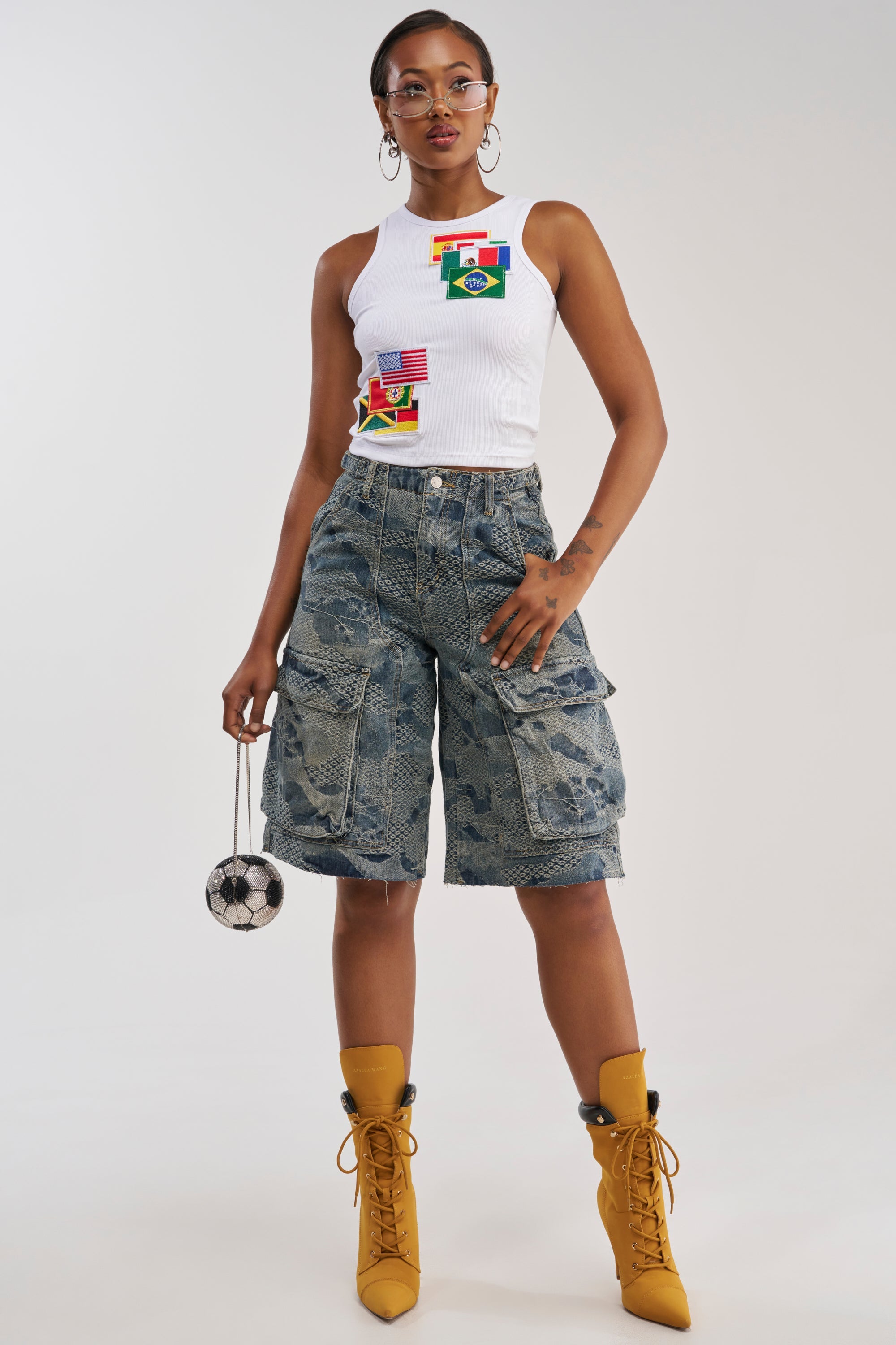 I THINK YOU WANNA KNOW DENIM CARGO BERMUDA