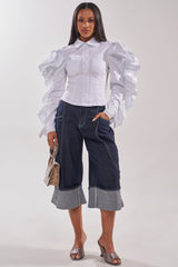 COME WITH ME DENIM BERMUDA SHORT