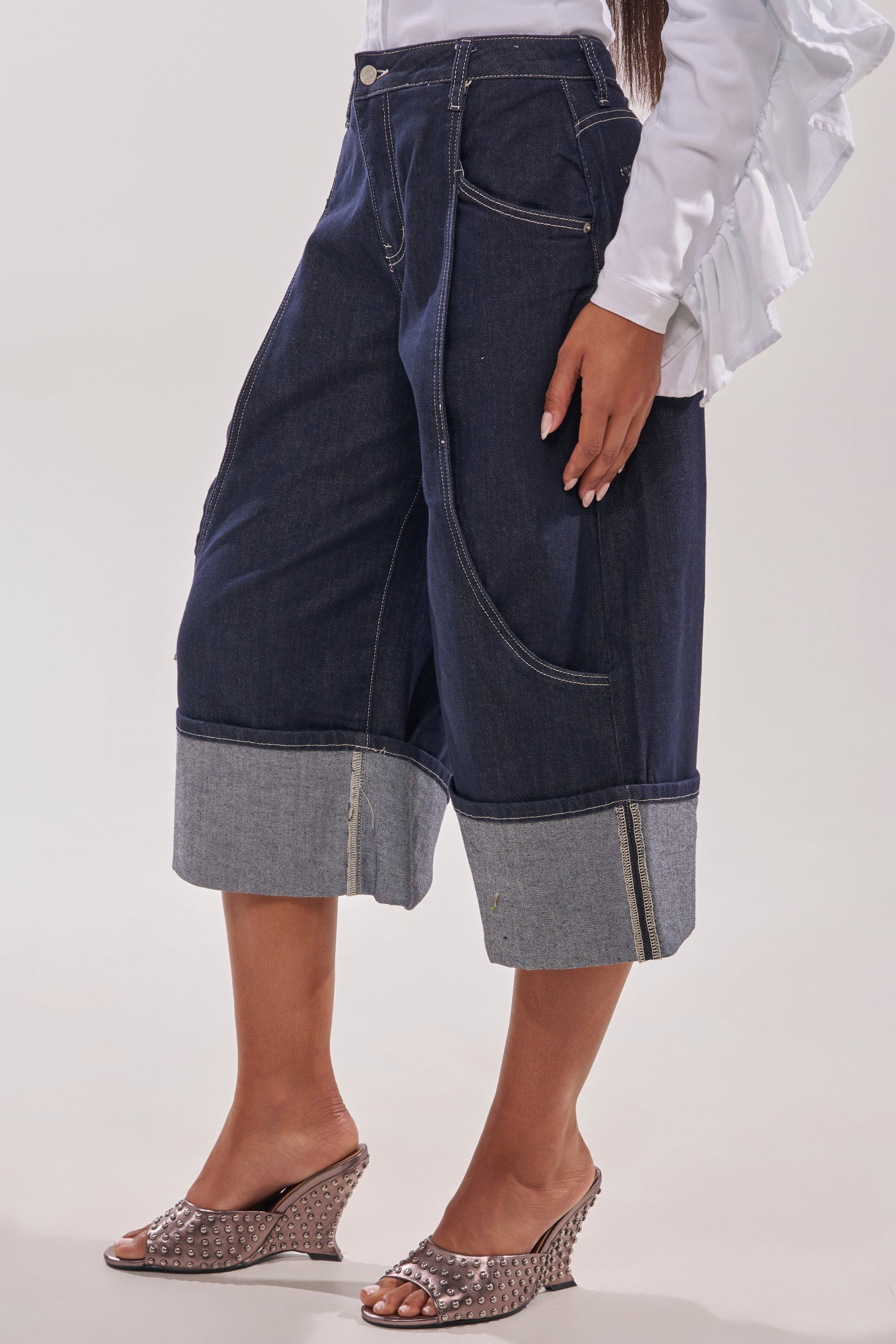 COME WITH ME DENIM BERMUDA SHORT