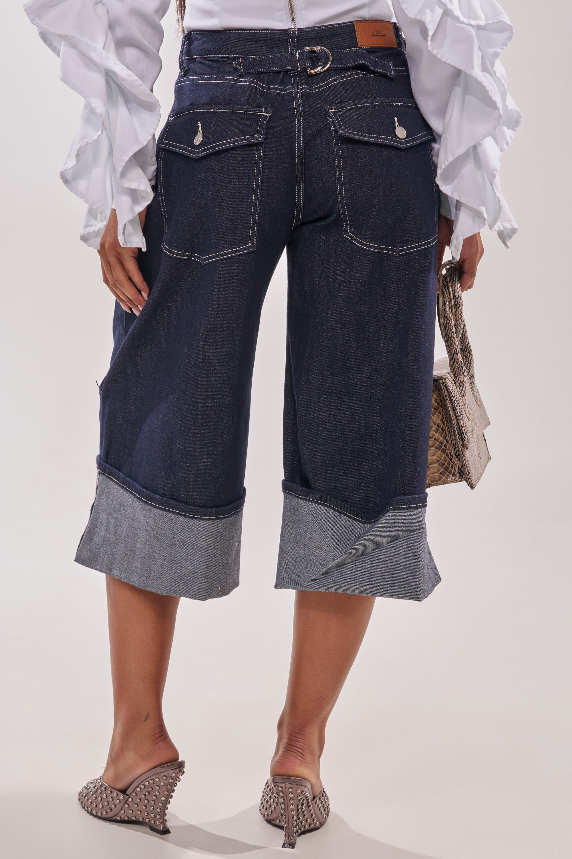 COME WITH ME DENIM BERMUDA SHORT