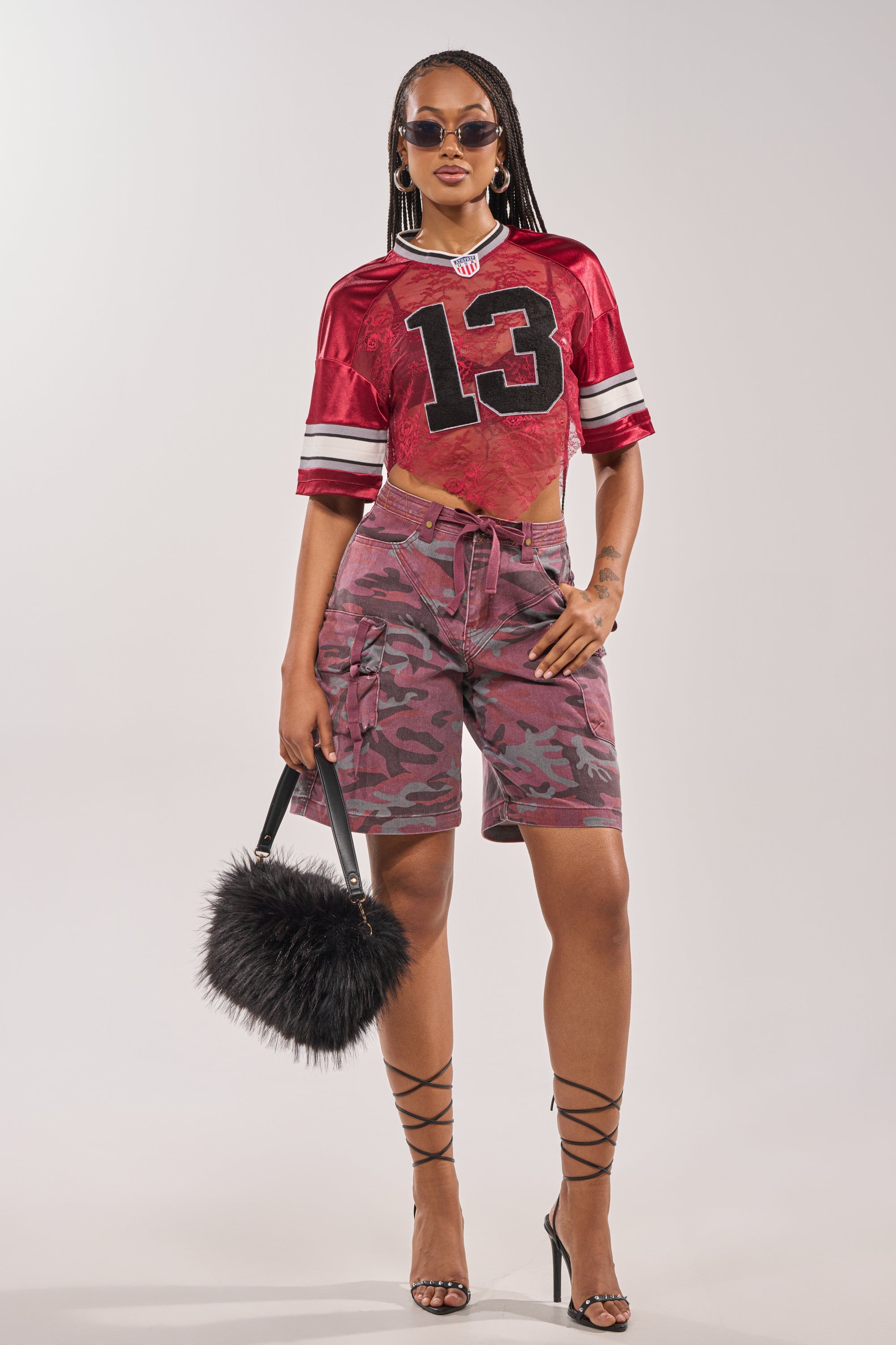 ON FIRE RED CAMO BERMUDA SHORT