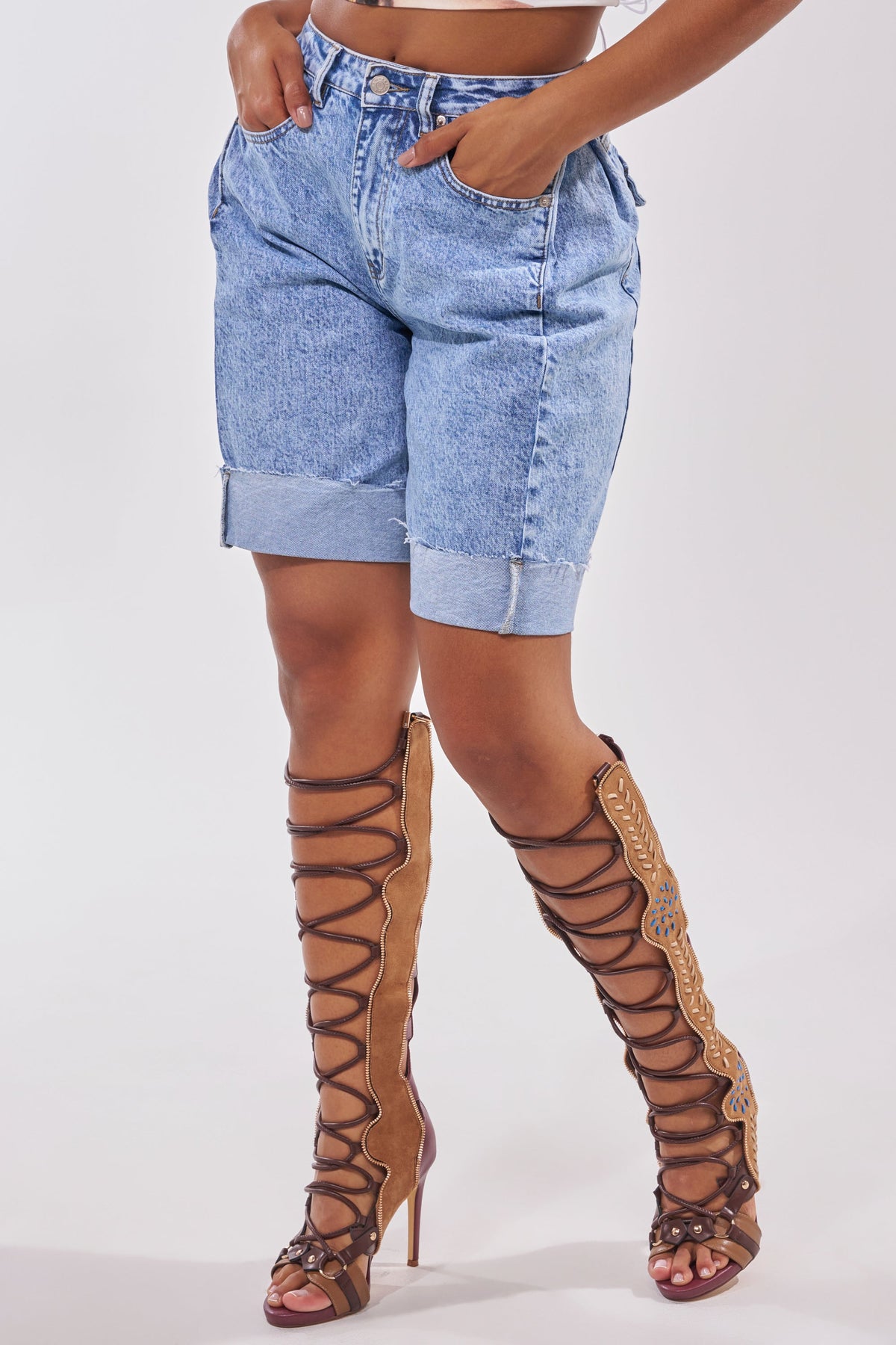 GONE BAD DENIM BERMUDA SHORT
