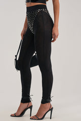 COOLEST GIRL ON THE BLOCK MESH LEGGING WITH STUDS