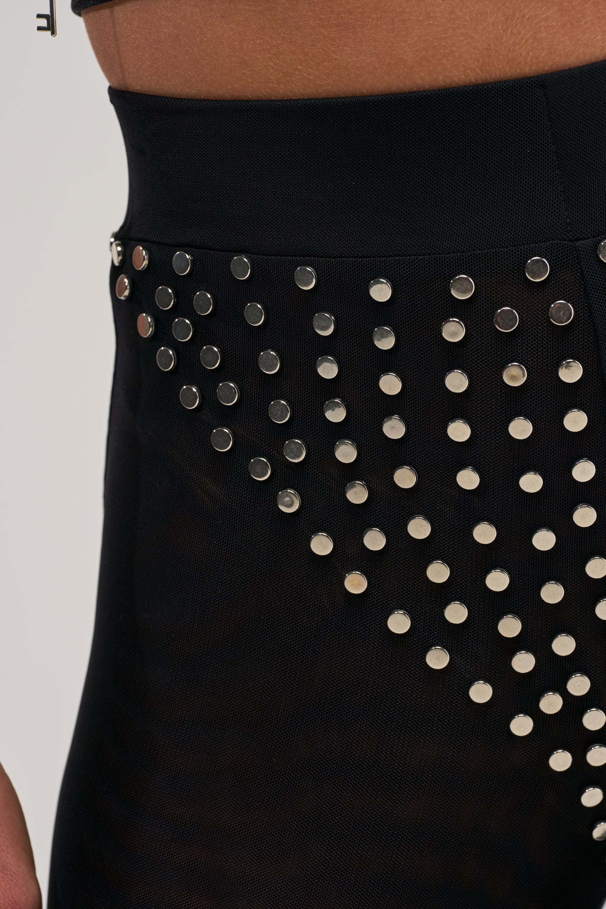 COOLEST GIRL ON THE BLOCK MESH LEGGING WITH STUDS