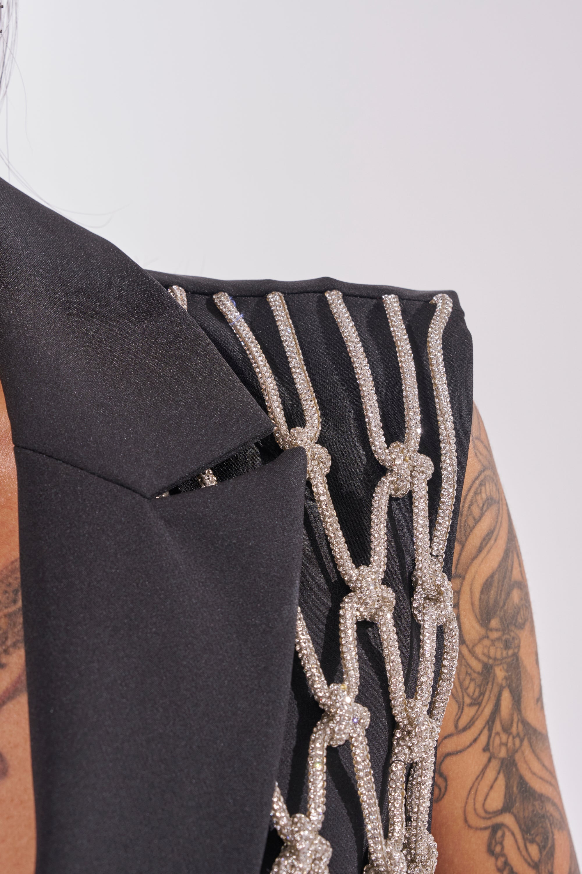 NINA RHINESTONE BLAZER VEST