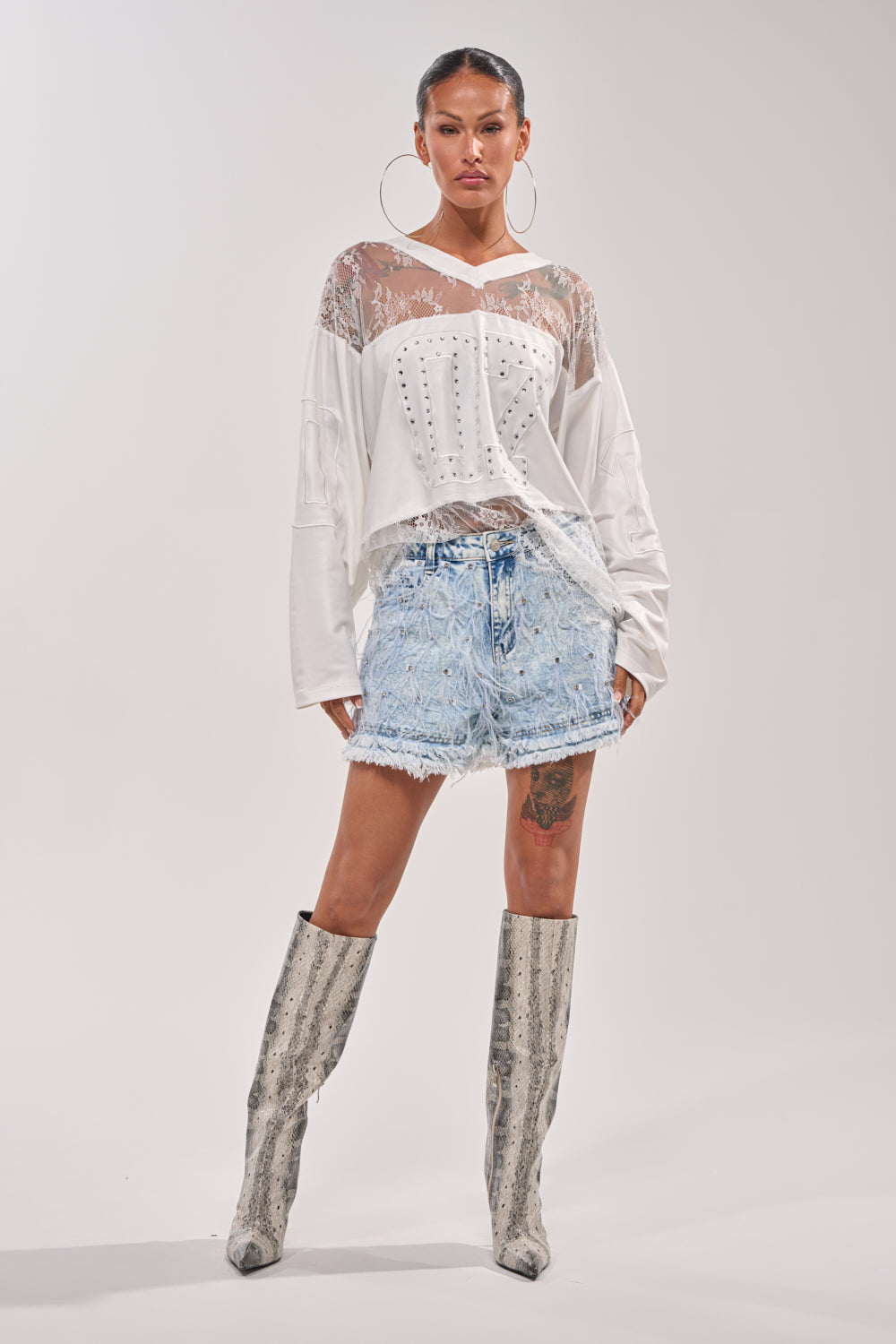 CHECK IT OUT BABY DENIM SHORT