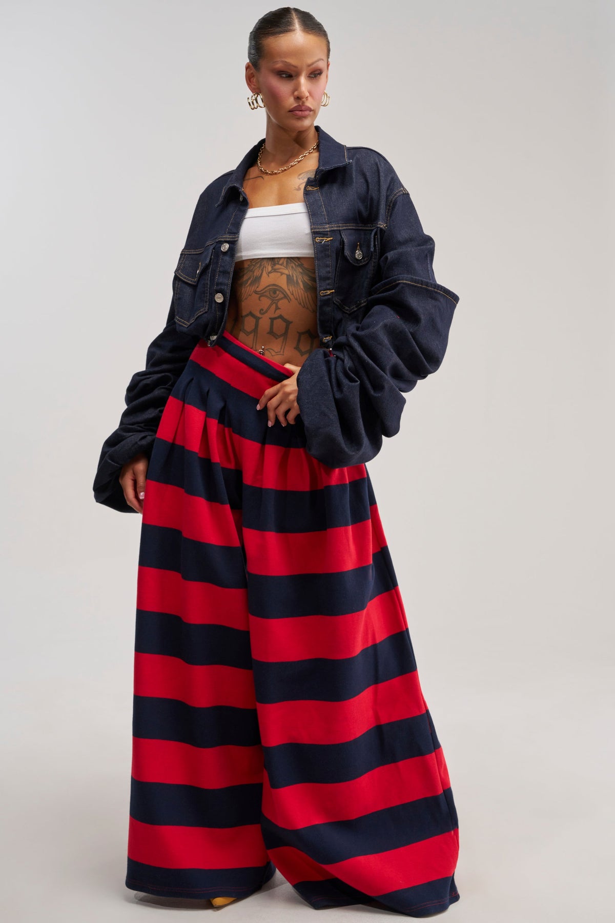 SILVER COAST RED STRIPE TROUSER