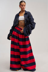 SILVER COAST RED STRIPE TROUSER
