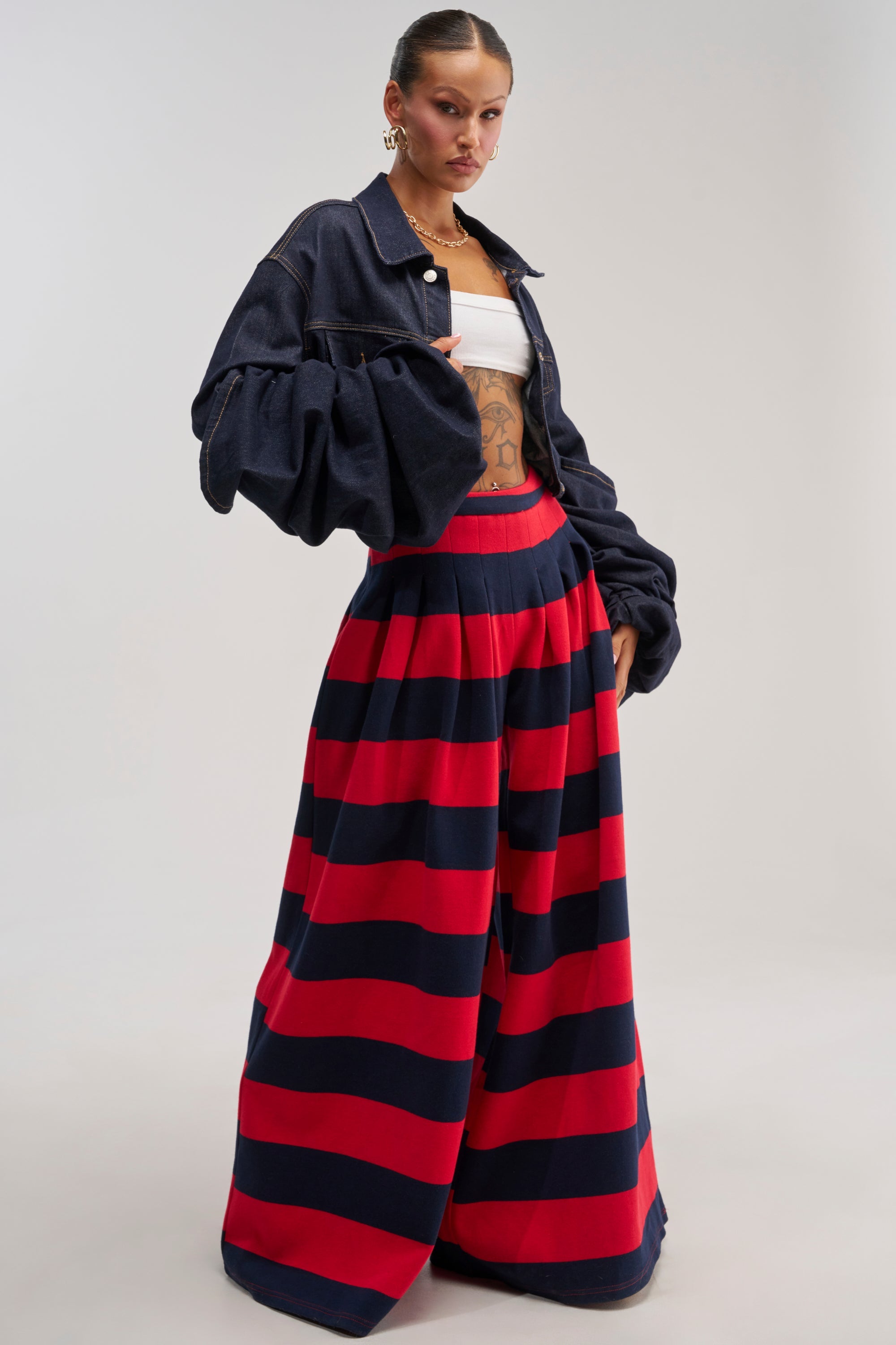 SILVER COAST RED STRIPE TROUSER