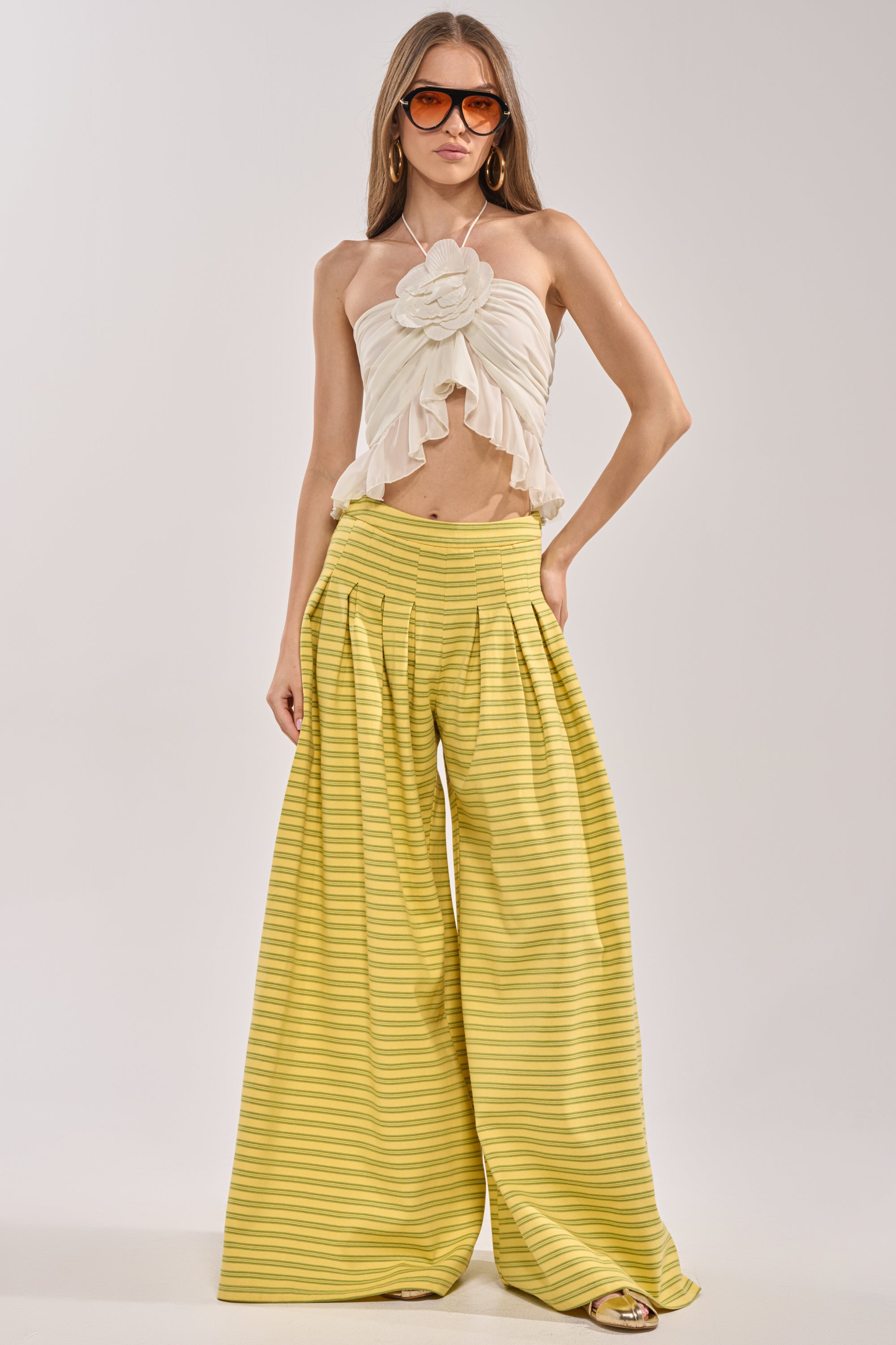 SILVER COAST YELLOW STRIPE TROUSER