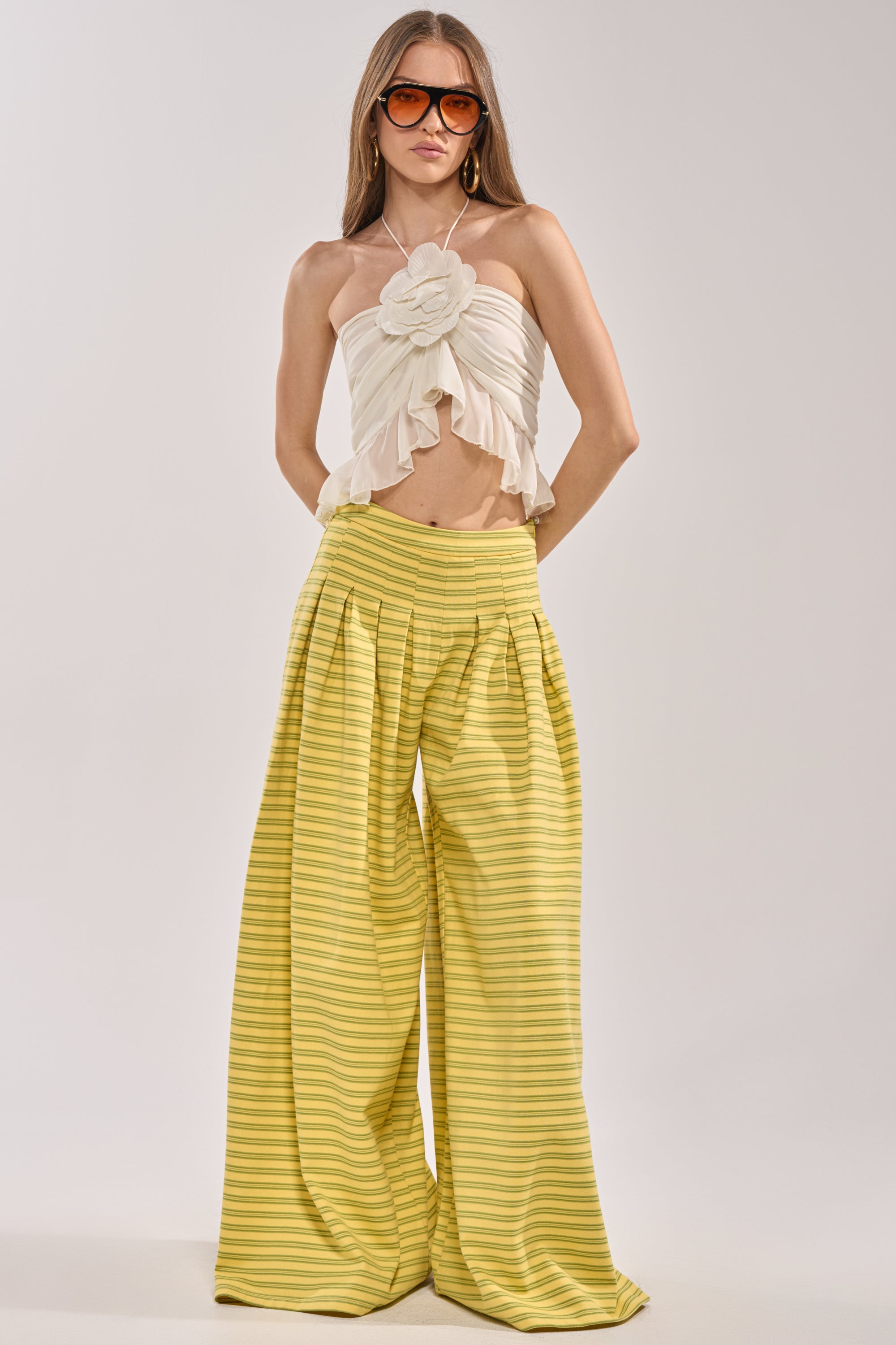 SILVER COAST YELLOW STRIPE TROUSER