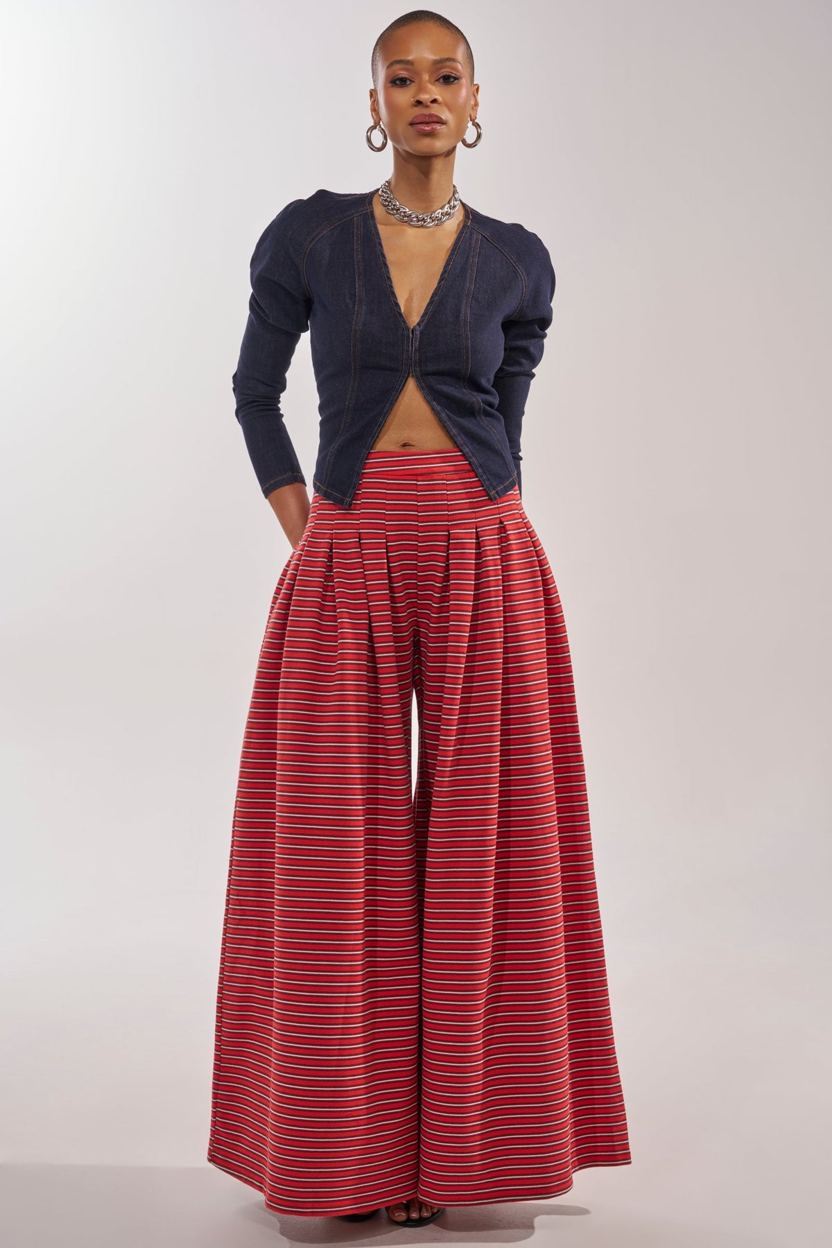 SILVER COAST STRIPE TROUSER