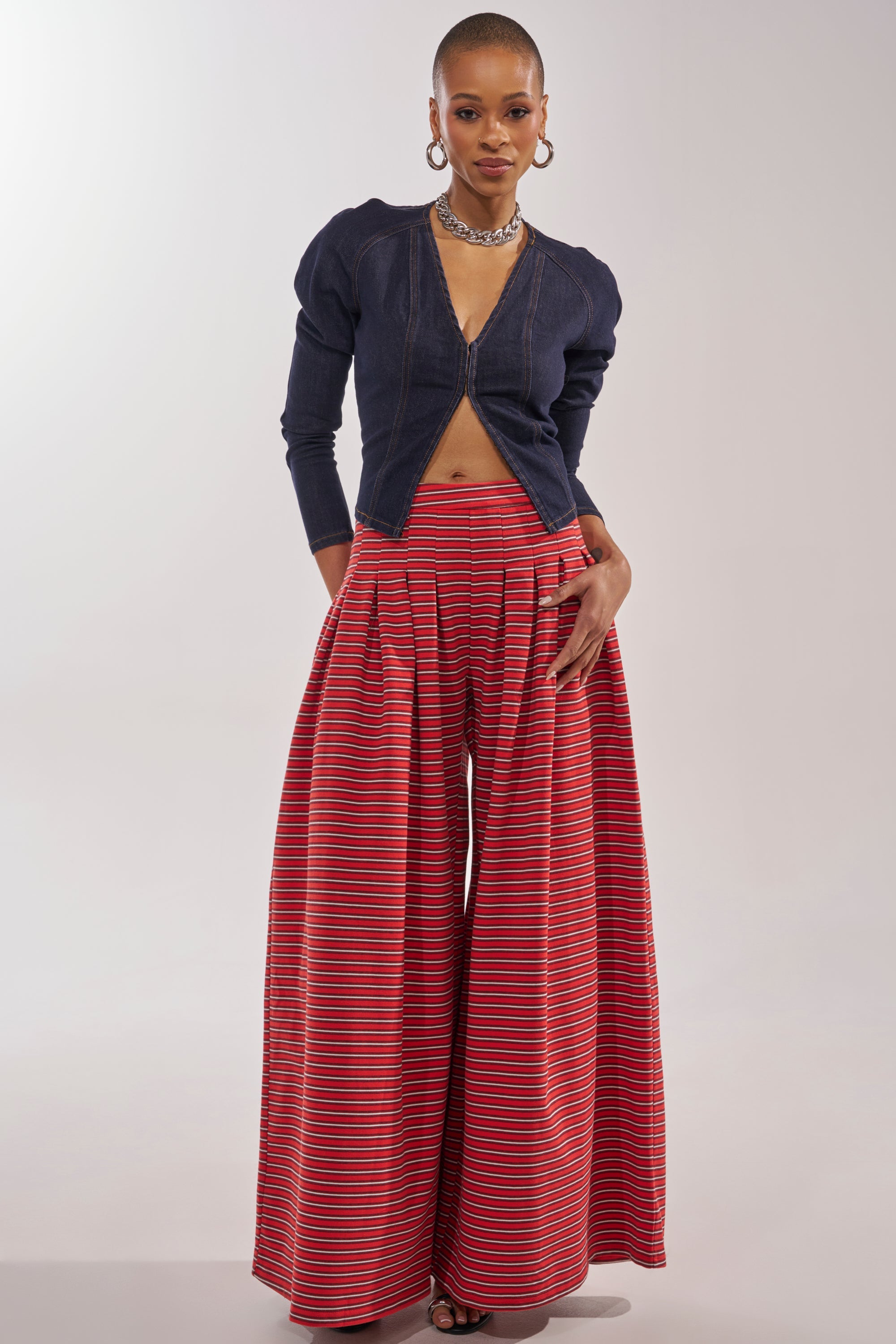 SILVER COAST STRIPE TROUSER