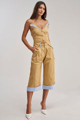 TOP TIER POPLIN TRIM PANT