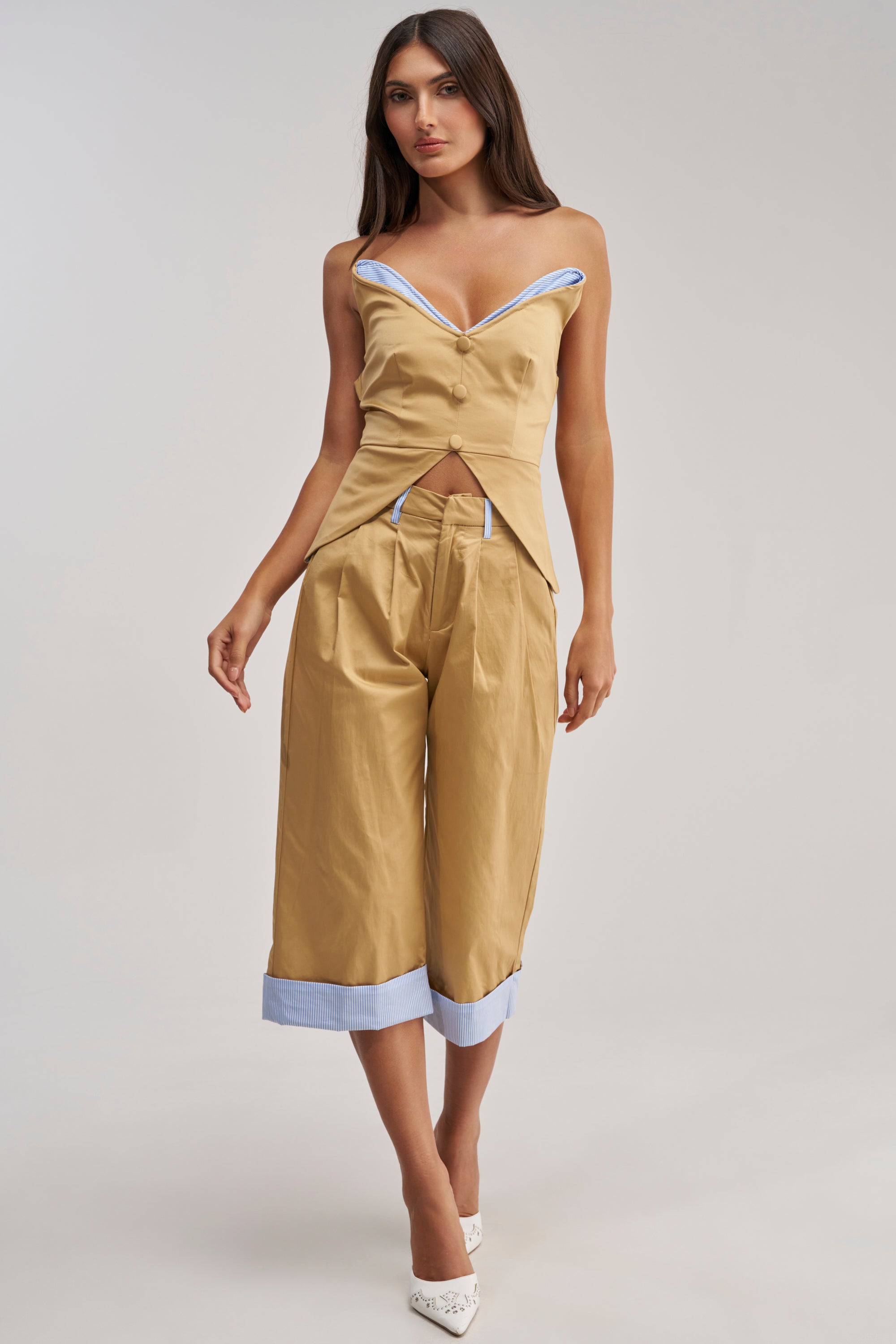 TOP TIER POPLIN TRIM PANT