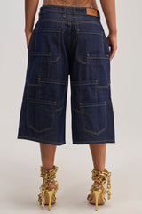 POCKETS ALL OVER DENIM CULOTTE