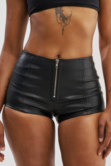 RIDE IT FAUX LEATHER SHORT