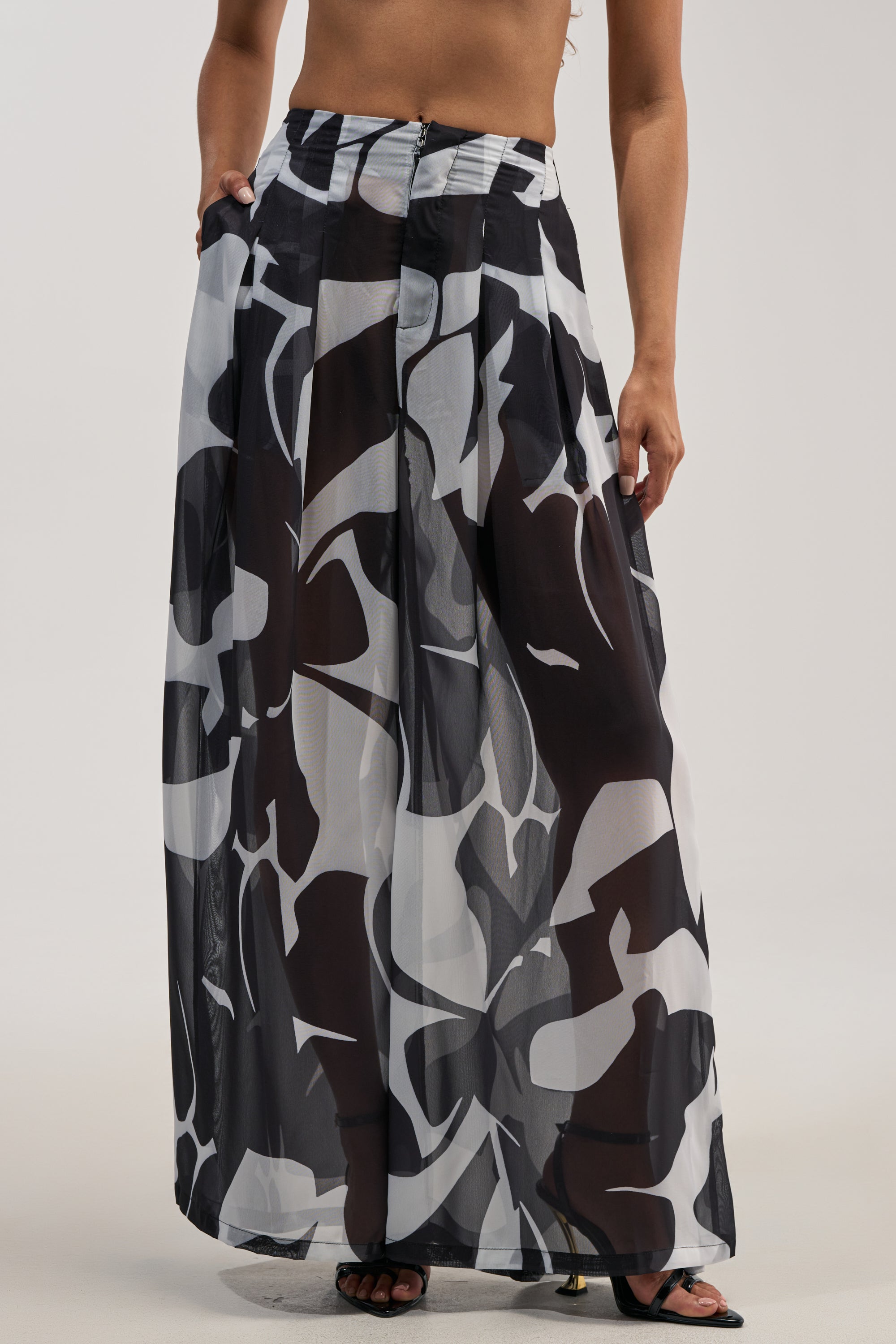 BAECATION CHIFFON WIDE LEG PANT