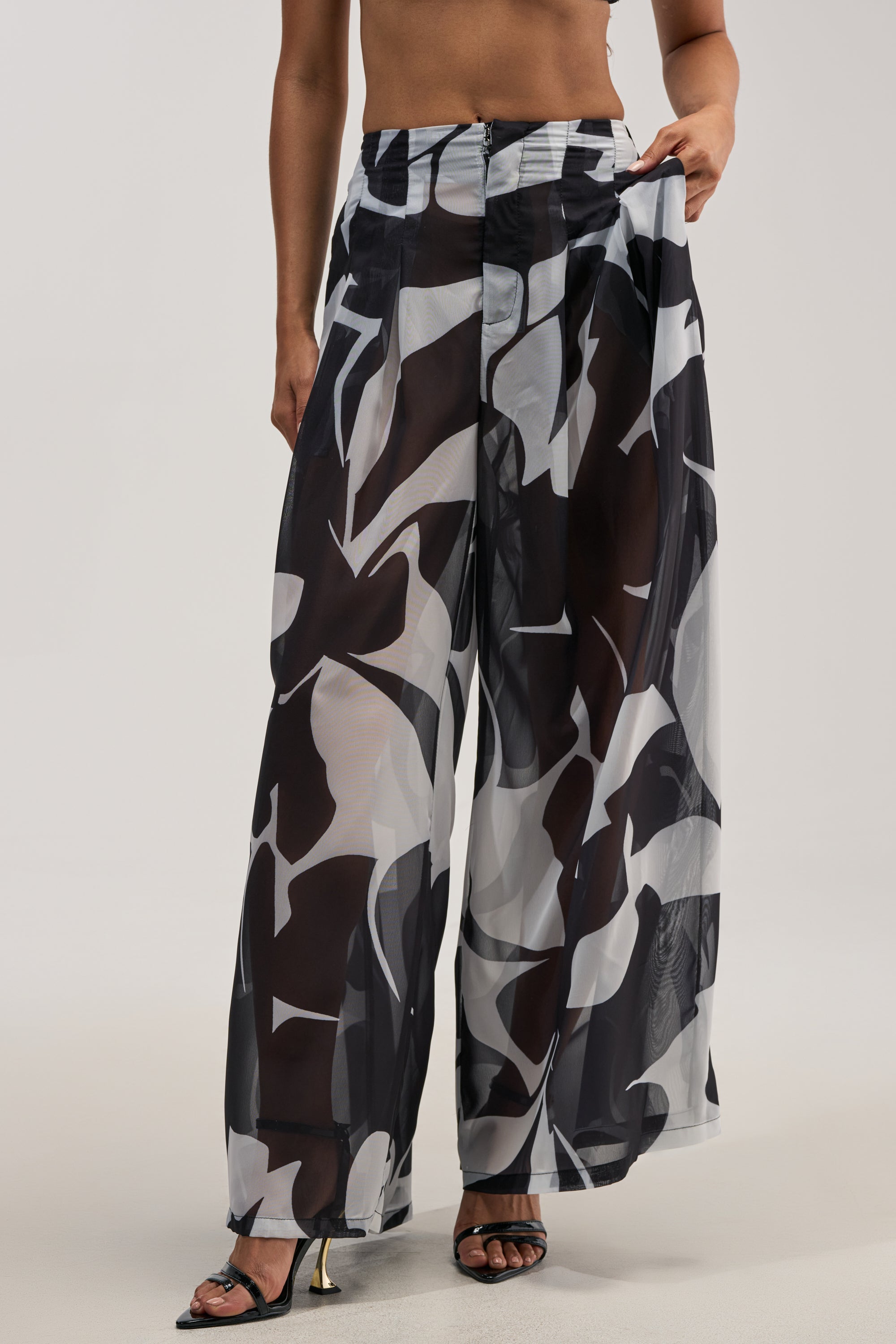 BAECATION CHIFFON WIDE LEG PANT