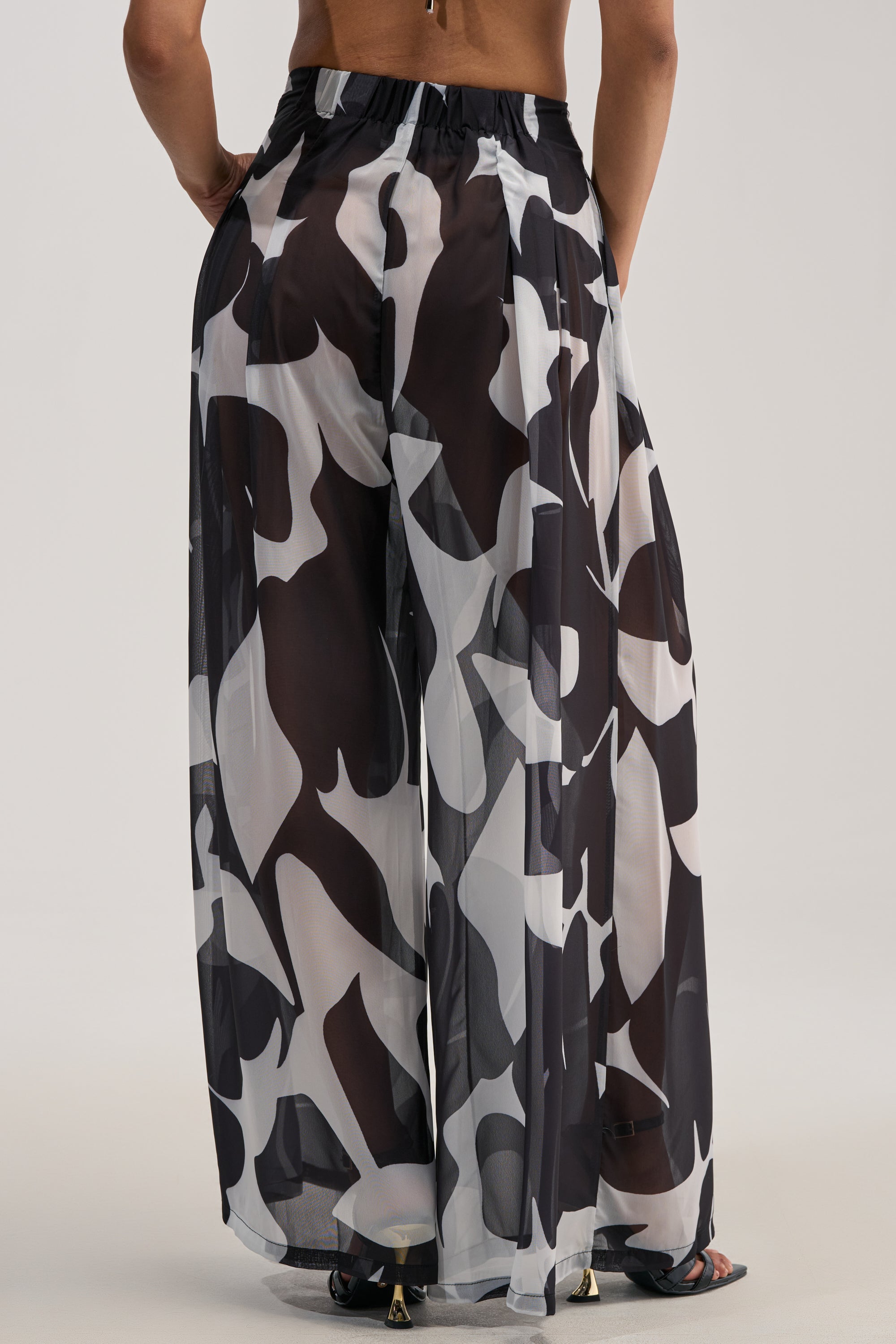 BAECATION CHIFFON WIDE LEG PANT