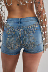 BUTTERFLY DENIM SHORT