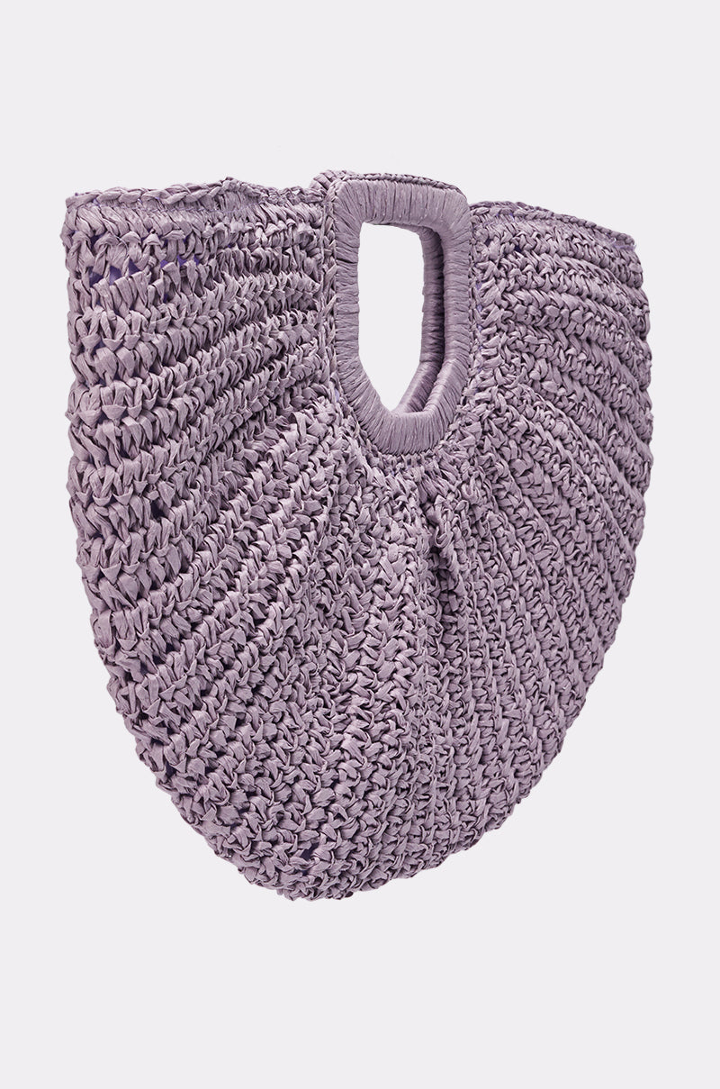 CATCHING FLIGHT RAFFIA CLUTCH