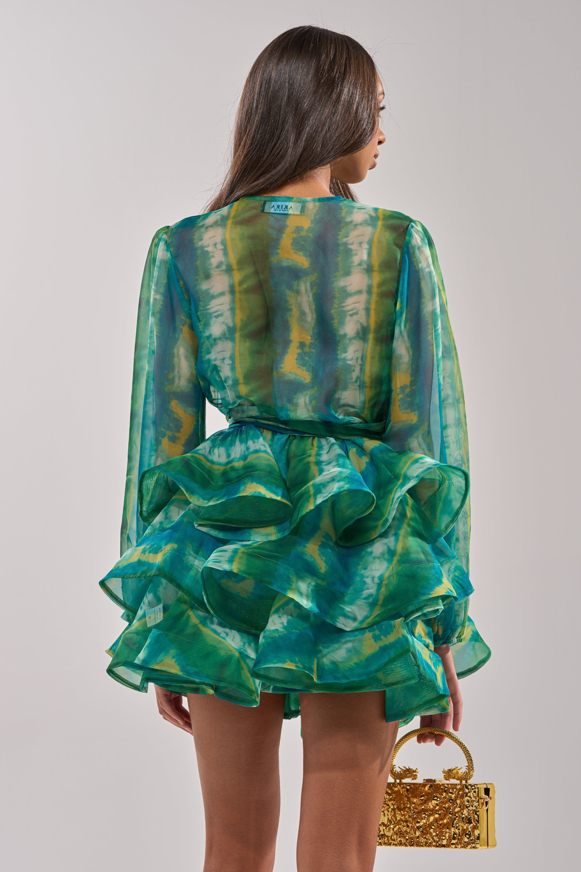 SEA BREEZE RUFFLE MINI DRESS