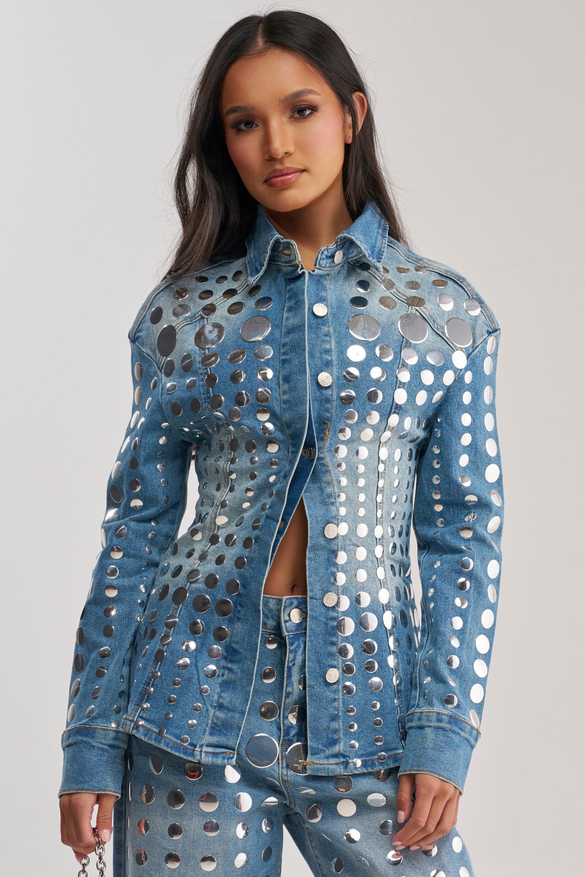 STUDS EVERYWHERE BUTTON DOWN