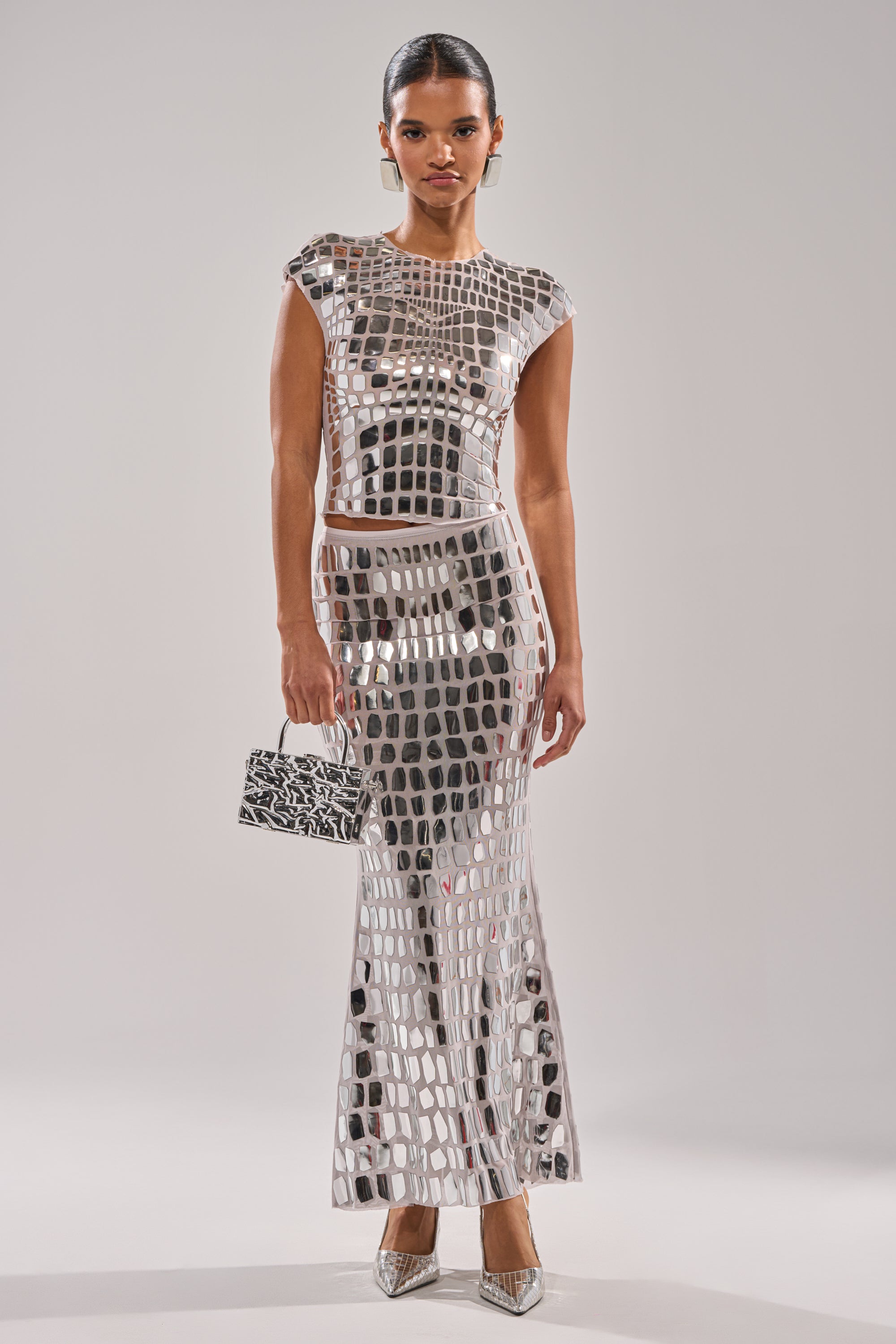 CHAMPAGNE POPPIN MAXI SKIRT